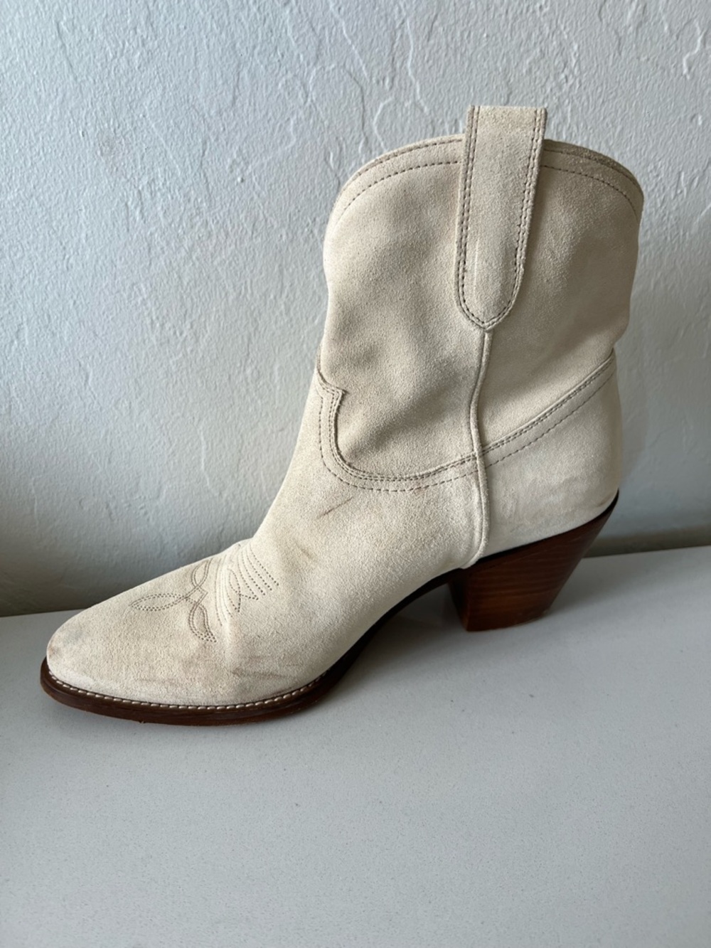 POLO RALPH LAUREN Calfskin Suede Western Cowboy Boots Size 9.5 - Picture 8 of 16